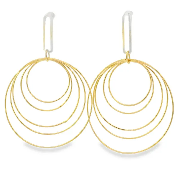 Gold Plated Sterling Silver Multi Circle Earrings Erica DelGardo Jewelry Designs Houston, TX