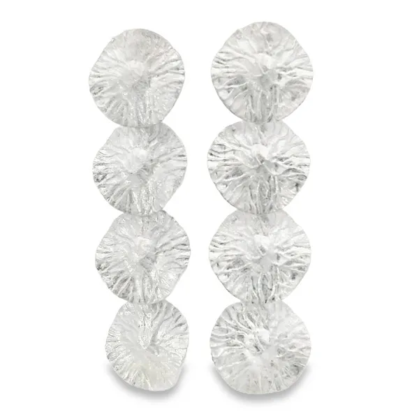 Sterling Silver Multi Textured Disk Earrings Erica DelGardo Jewelry Designs Houston, TX