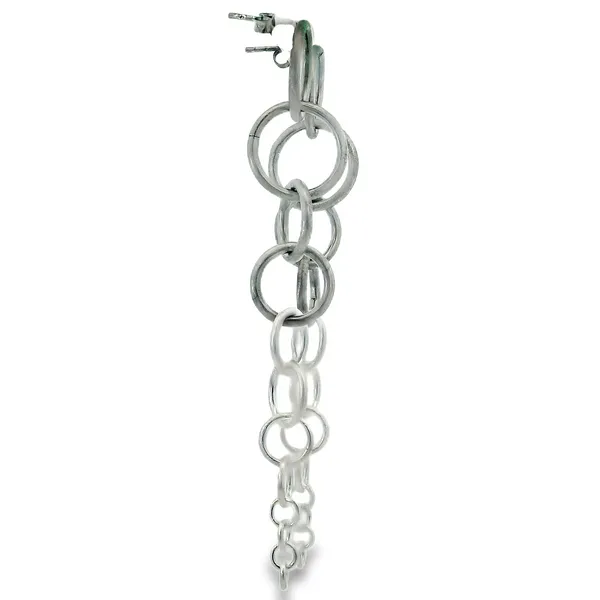Patina Sterling Silver  Graduated Circle Earrings Image 2 Erica DelGardo Jewelry Designs Houston, TX