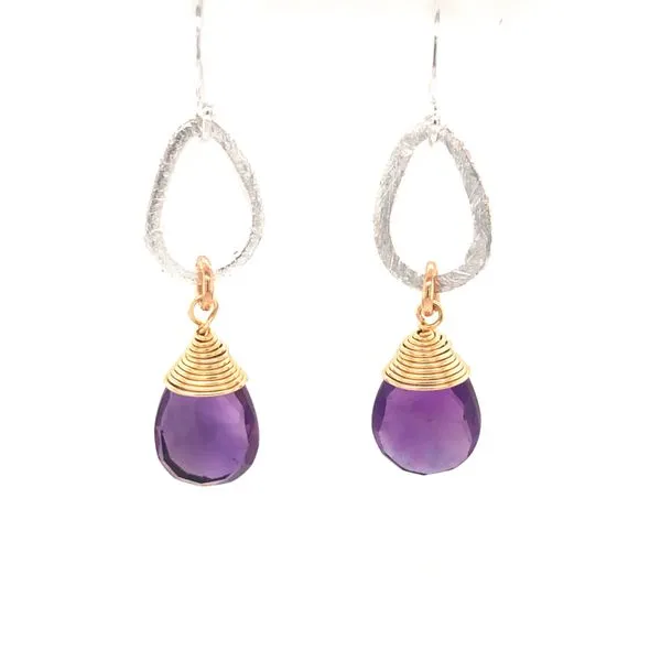 Sterling Silver Amethyst Briolette Earrings Erica DelGardo Jewelry Designs Houston, TX