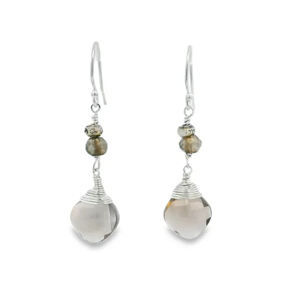 S.S. Smoky Quartz Dangle Earrings Erica DelGardo Jewelry Designs Houston, TX