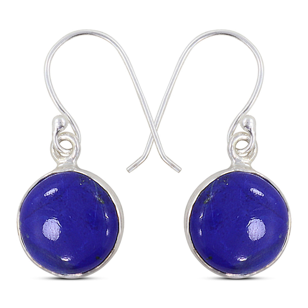 Sterling Silver Round Lapis Lazuli Earrings Erica DelGardo Jewelry Designs Houston, TX