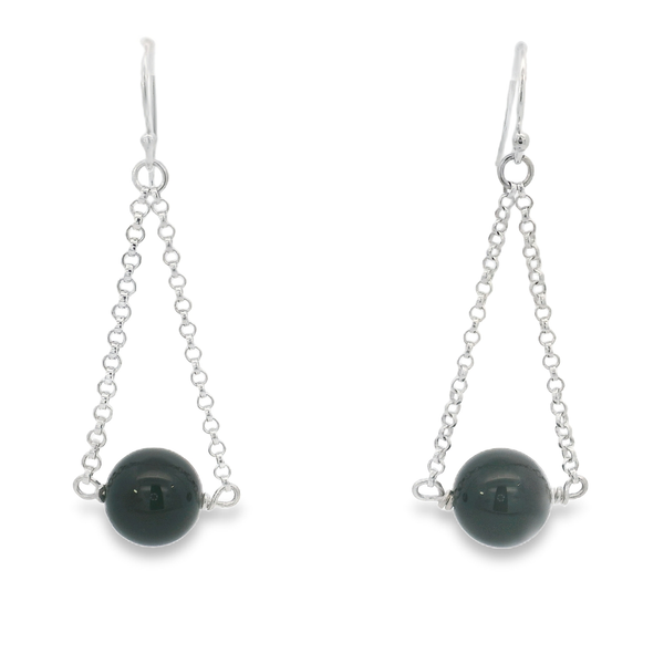 Sterling Silver Onys & Chain Earrings Erica DelGardo Jewelry Designs Houston, TX