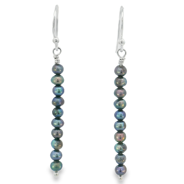 Silver Peal Earrings Erica DelGardo Jewelry Designs Houston, TX