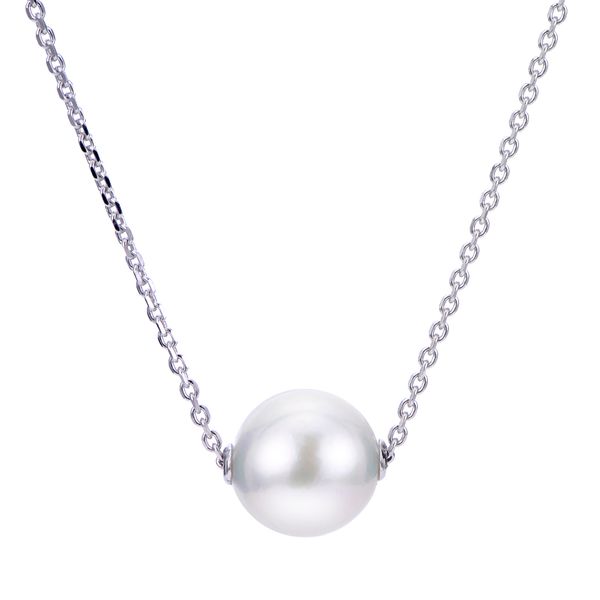 Sterling Silver Freshwater Pearl Solitaire Necklace Erica DelGardo Jewelry Designs Houston, TX