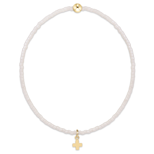 Hope Classic Milkshake Bracelet - Signature Cross Small Gold Charm Erica DelGardo Jewelry Designs Houston, TX