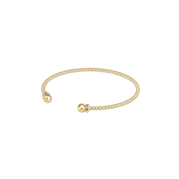 Classic Gold 2mm Bead Cuff - Gold Erica DelGardo Jewelry Designs Houston, TX