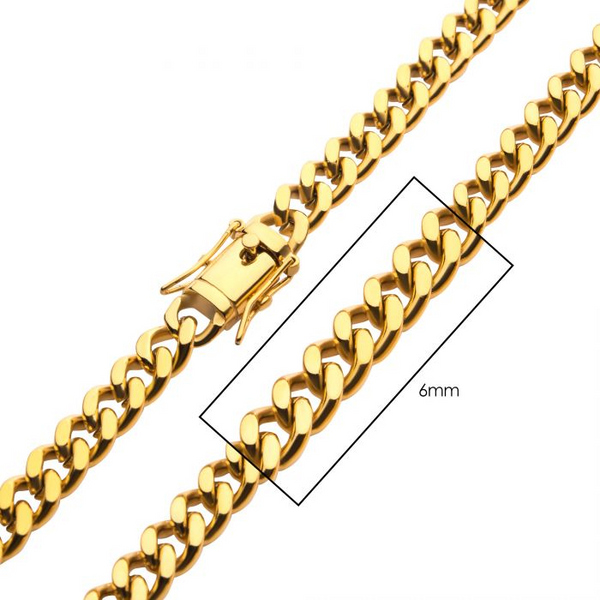 18K Gold Plated Miami Cuban Chain Necklace - 20