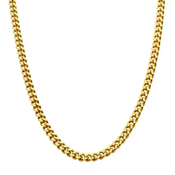 18K Gold Plated Miami Cuban Chain Necklace - 20