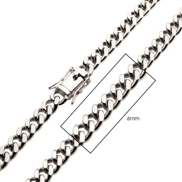 6mm Stainless Steel Miami Cuban Chain Necklace 22