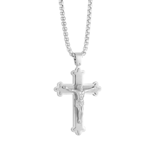 Stainless Steel Crucifix Necklace 24