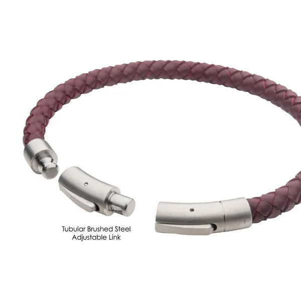 6mm Burgundy Cowhide Leather Bracelet Image 2 Erica DelGardo Jewelry Designs Houston, TX