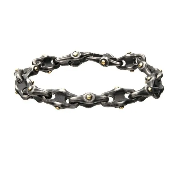 Stainless Steel Antique Distressed Mariner Chain Bracelet - 8.25