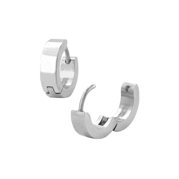 Stainless Steel Huggies Earrings Erica DelGardo Jewelry Designs Houston, TX