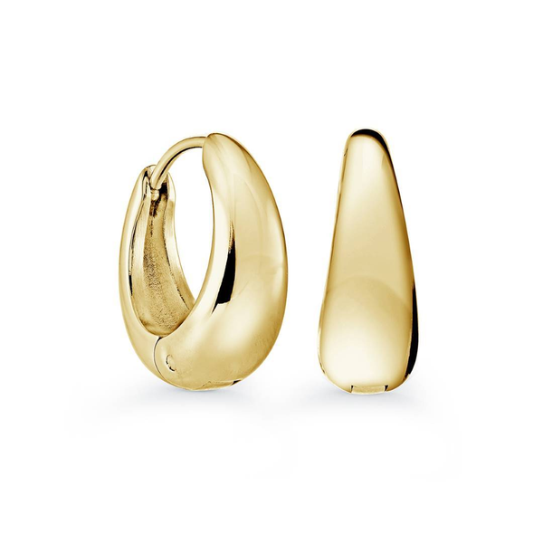 Stainless Steel Gold-IP18 mm Graduated Hoop Earrings Erica DelGardo Jewelry Designs Houston, TX