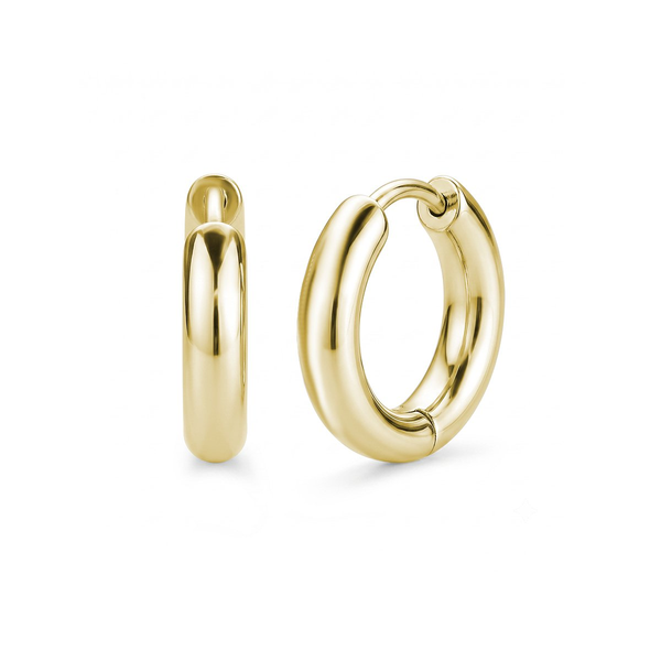 Stainless Steel Gold IP Polished Hoop-Earrings Erica DelGardo Jewelry Designs Houston, TX