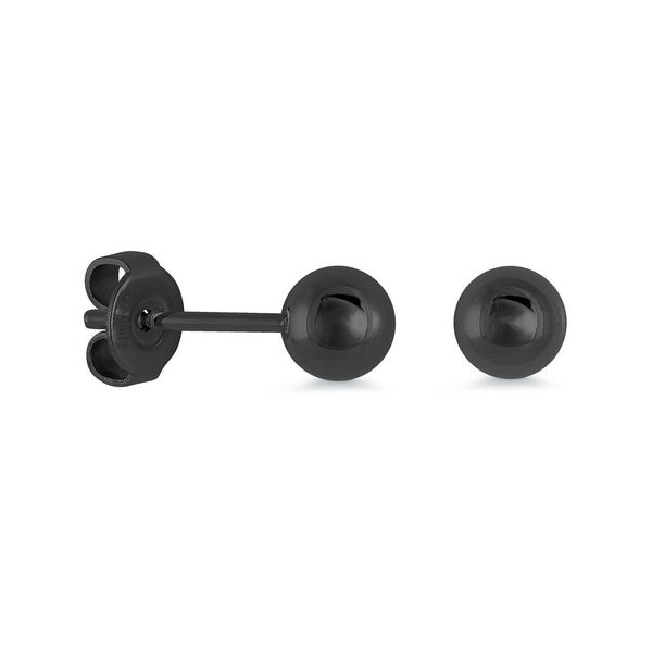 Stainless Steel Black-IP Polished Ball Stud Earring Erica DelGardo Jewelry Designs Houston, TX