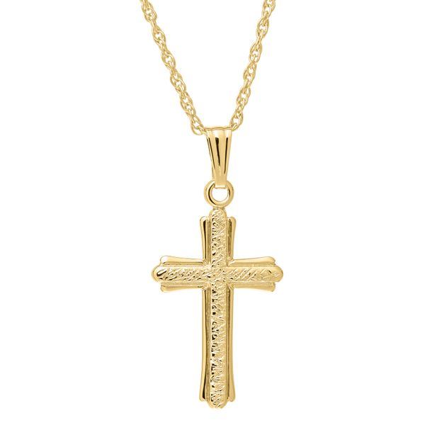 14KY Gold Cross Children's Necklace Image 2 Erica DelGardo Jewelry Designs Houston, TX