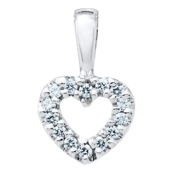 Sterling Silver Open Heart CZ Children's Necklace Erica DelGardo Jewelry Designs Houston, TX