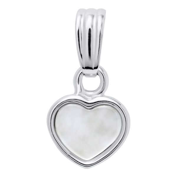 S.S. Heart Mother of Pearl Children's Necklace Erica DelGardo Jewelry Designs Houston, TX