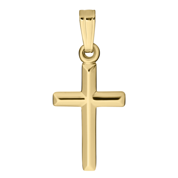 14K Yellow Gold Cross Children's Necklace Erica DelGardo Jewelry Designs Houston, TX
