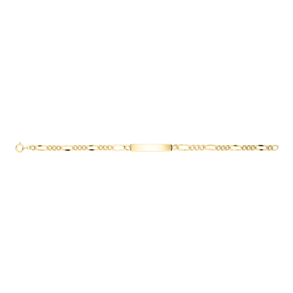 14K Gold-Filled Children's ID with Figaro Chain Bracelet Image 2 Erica DelGardo Jewelry Designs Houston, TX