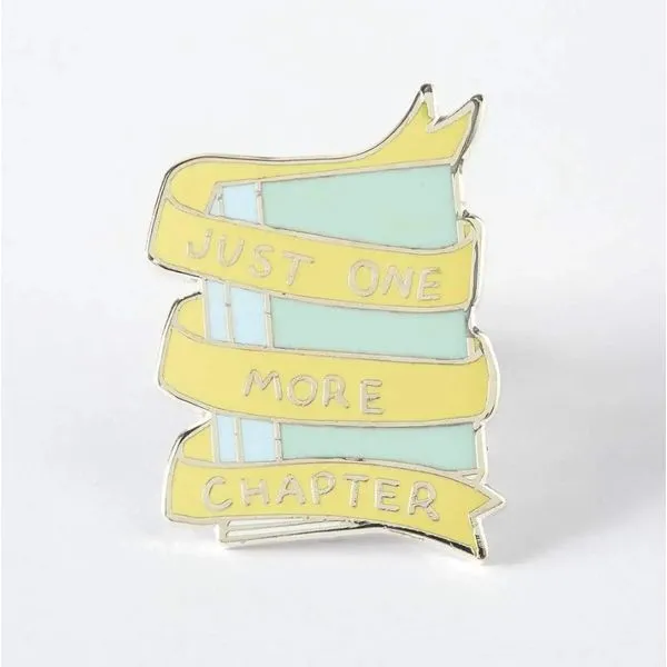 Just One More Chapter Enamel Pin Erica DelGardo Jewelry Designs Houston, TX
