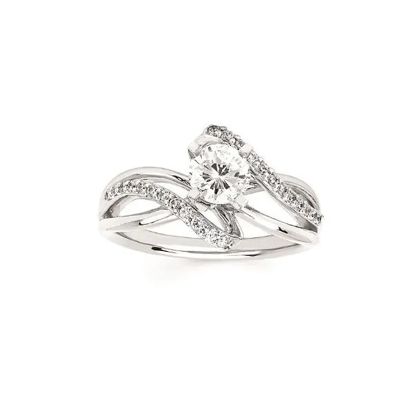 CURVED ENGAGEMENT RING Erickson Jewelers Iron Mountain, MI