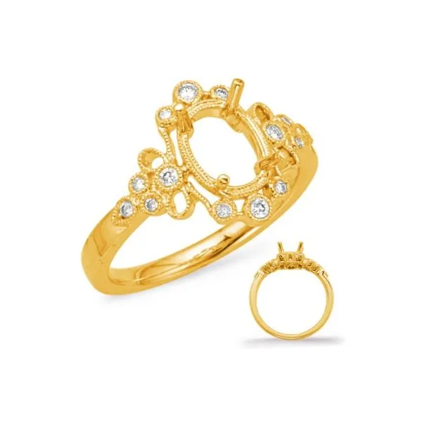 14Kt Yellow Gold Diamond Engagement Ring Erickson Jewelers Iron Mountain, MI