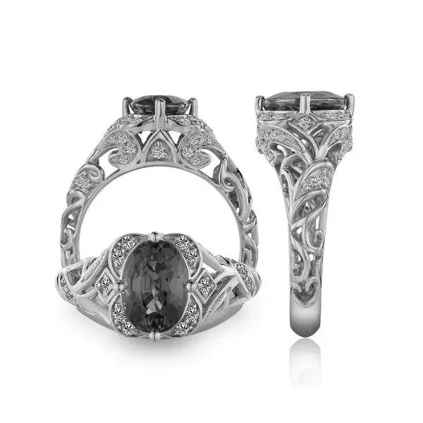 14Kt White Gold Antique Style Diamond Engagement Ring Erickson Jewelers Iron Mountain, MI