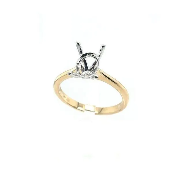 14Kt Two-Tone Solitaire Engagement Ring Erickson Jewelers Iron Mountain, MI