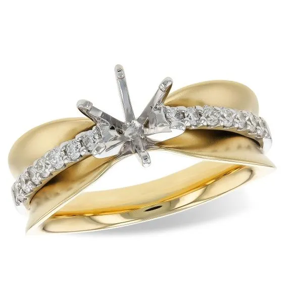 14Kt Yellow Gold Brushed Finish Engagement Ring Erickson Jewelers Iron Mountain, MI