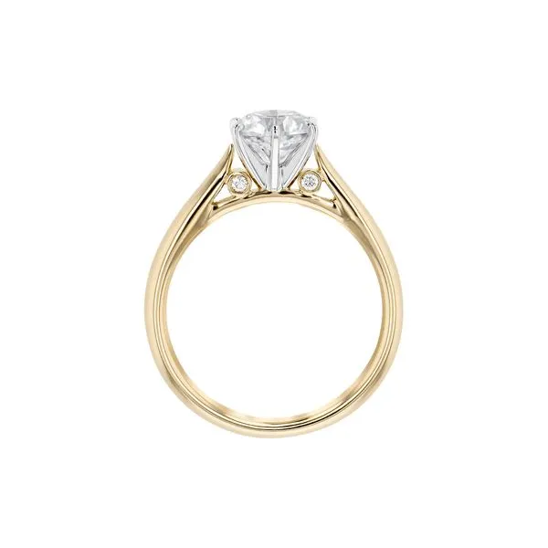14Kt Yellow Gold Solitaire Cathedral Style Engagement Ring Erickson Jewelers Iron Mountain, MI