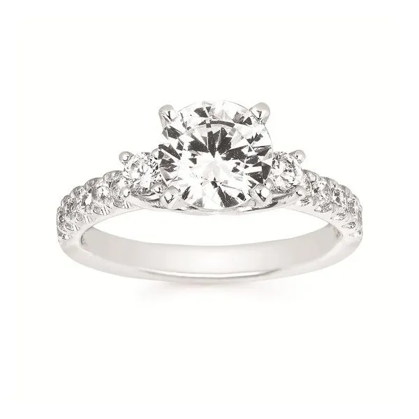 14Kt White Gold 3Stone Style Diamond Engagement Ring Erickson Jewelers Iron Mountain, MI