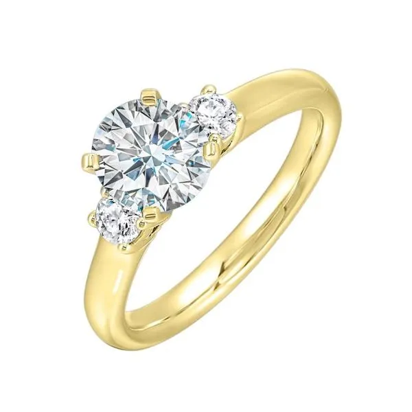 14Kt Yellow Gold 3 Stone Engagement Ring Erickson Jewelers Iron Mountain, MI