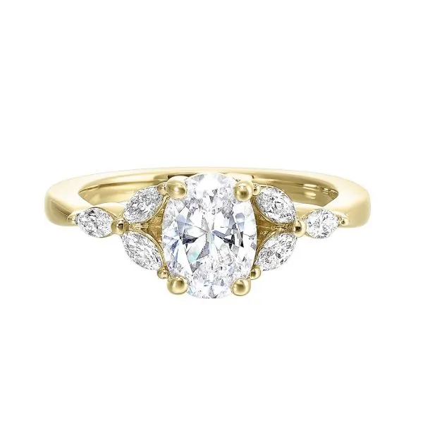 14Kt Yellow Gold Marquise Shaped Diamond Engagement Ring Erickson Jewelers Iron Mountain, MI