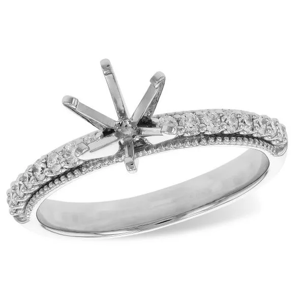14K White Gold Diamond Engagement Ring Erickson Jewelers Iron Mountain, MI