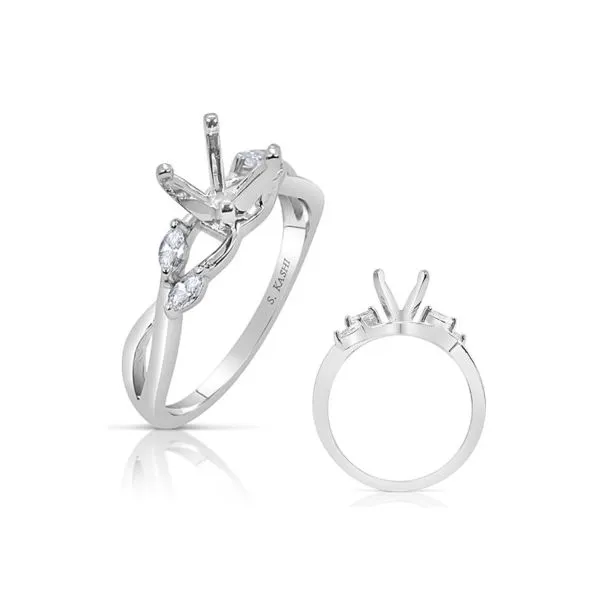 14 Karat White Gold Diamond Engagement Ring Erickson Jewelers Iron Mountain, MI