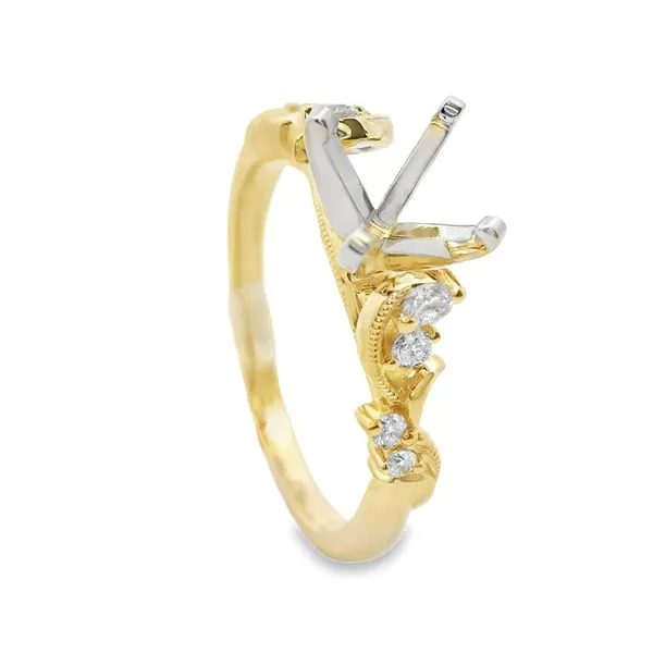 Swirly with Milgrain Diamond Engagement Ring Erickson Jewelers Iron Mountain, MI