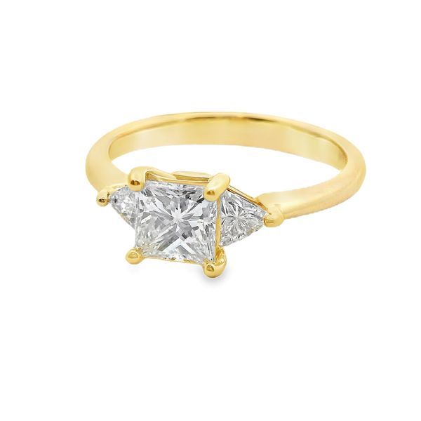 Custom Designed 3 Stone Gold Ring Image 2 Erickson Jewelers Iron Mountain, MI