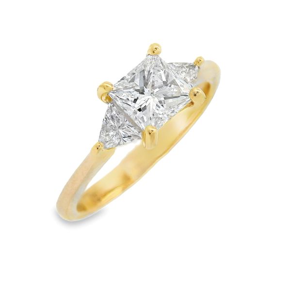 Custom Designed 3 Stone Gold Ring Erickson Jewelers Iron Mountain, MI