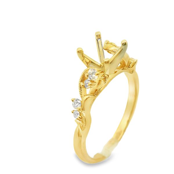 14Kt Yellow Gold Diamond Engagement Ring Erickson Jewelers Iron Mountain, MI