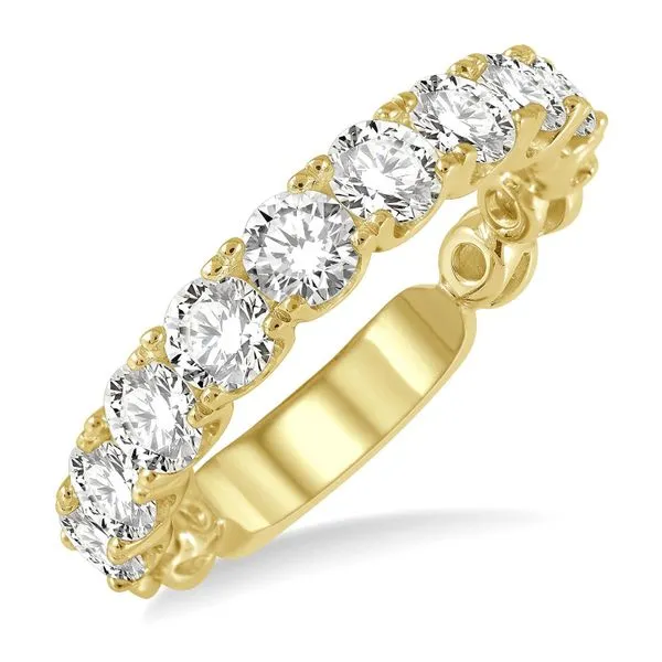 YELLOW GOLD DIAMOND BAND Erickson Jewelers Iron Mountain, MI