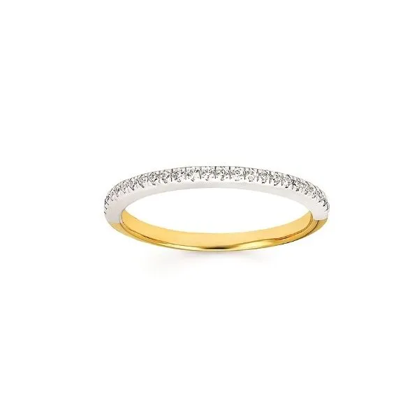 14K White and Yellow Gold Diamond Wedding Ring Erickson Jewelers Iron Mountain, MI