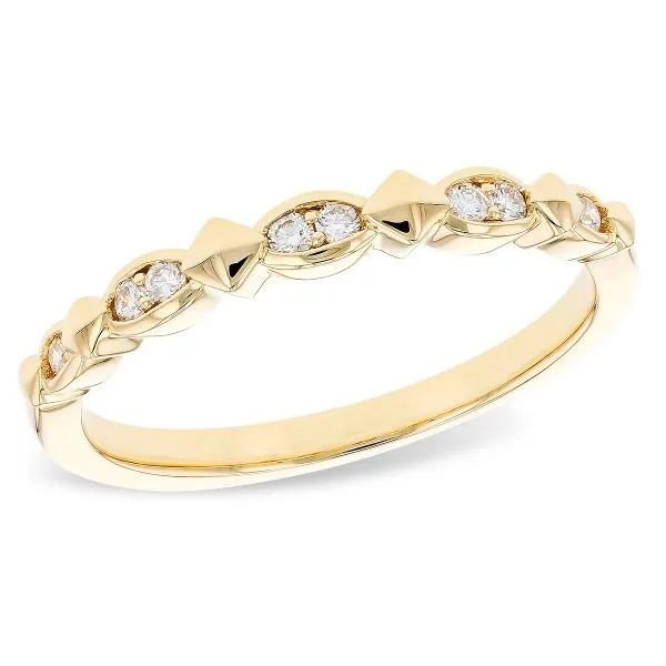 14K Yellow Gold Diamond Wedding Band Erickson Jewelers Iron Mountain, MI
