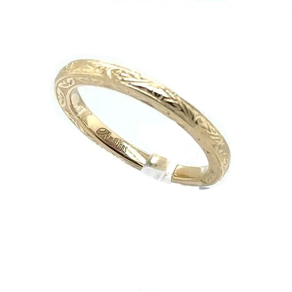 14Kt Yellow Gold Hang Engraved Wedding Band Erickson Jewelers Iron Mountain, MI