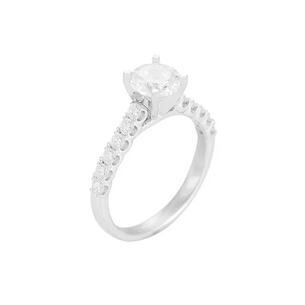 14K White Gold Diamond Wedding Band Erickson Jewelers Iron Mountain, MI