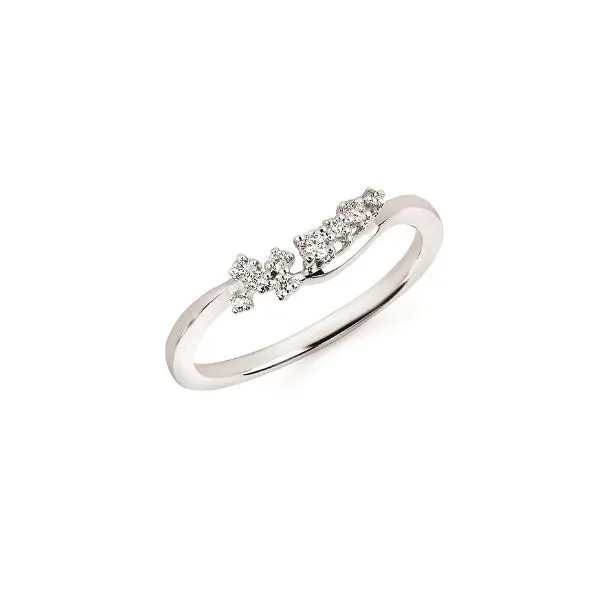 14Kt White Gold Diamond Curved Ring Erickson Jewelers Iron Mountain, MI