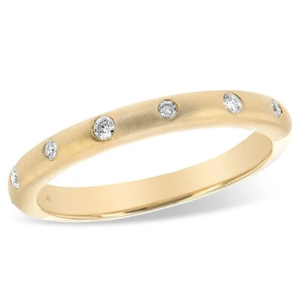 14K Yellow Gold Flush Set Diamond Ring Erickson Jewelers Iron Mountain, MI