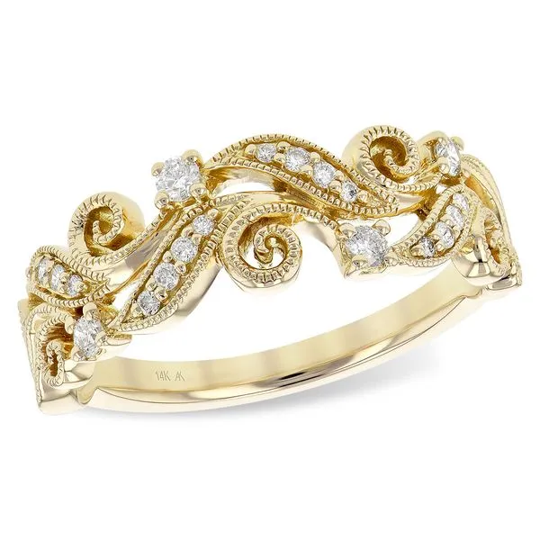 14Kt Yellow Gold Detailed Diamond Ring Erickson Jewelers Iron Mountain, MI